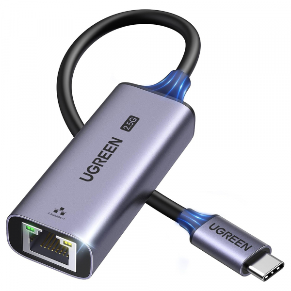 Placa Retea UGREEN CM648 (25052), RJ45, USB-C, Gri