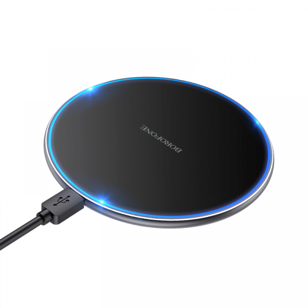 Incarcator Retea Wireless Borofone BQ3 Pro, 15W, 1.67A, Negru