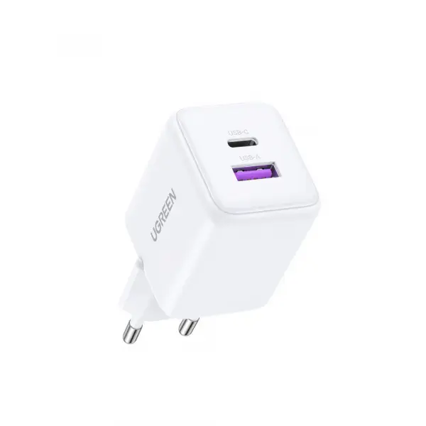 Incarcator Retea UGREEN X516, 30W, 3A, 1 x USB-A - 1 x USB-C, Alb
