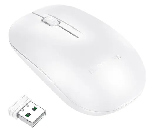 Mouse Wireless Borofone BG14 Planet, 1000dpi, Alb
