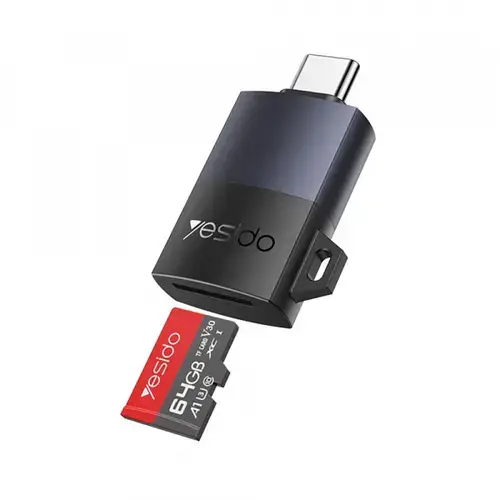 Cititor Card USB-C Yesido GS37, microSD (Negru)