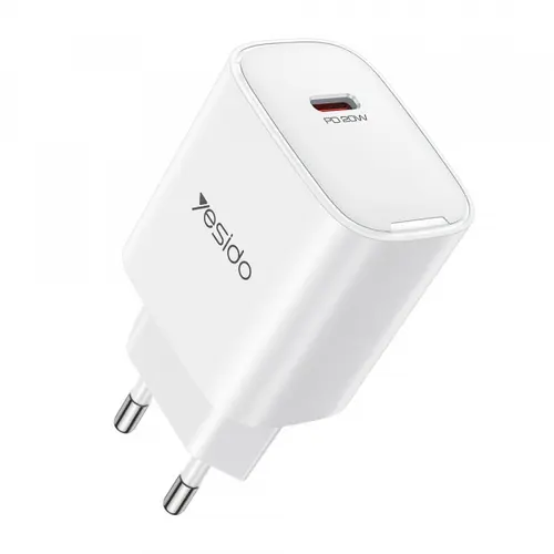 Incarcator retea Yesido YC01E, 20W, 1 x USB-C (Alb)