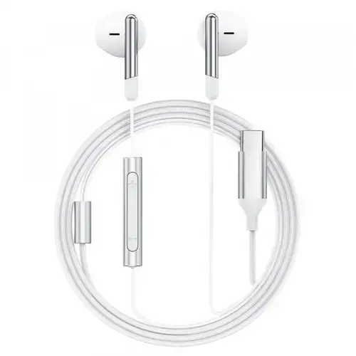 Casti Stereo Acefast L3, USB-C, 1.2m, Alb