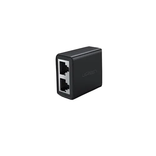 Splitter RJ-45 CM210 Ugreen, pentru cablu UTP, Cat5, 1 x RJ-45 mama la 2 x RJ-45 mama, 100 Mbps, material plastic, Negru