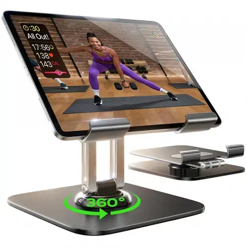 Suport Birou Lisen Q18 pentru Telefon / Tableta, 4.7inch - 12.9inch, YL0423120002, Negru