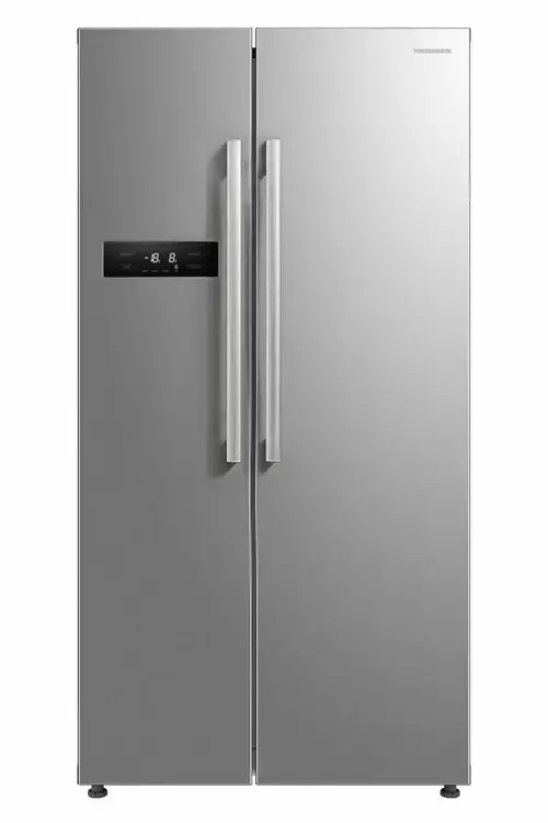 Side By Side HEINNER HSBS-M548NFINVXE++, 548 L, Clasa E, No Frost, Compresor Inverter, Display LED Touch, Super racire si congelare, H 176.5 cm (Inox)