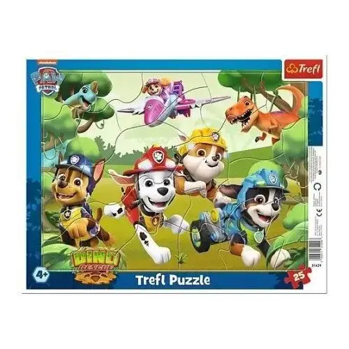 Puzzle in rama Trefl din 25 piese - Trucuri uimitoare pentru caini