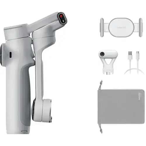 Stabilizator Gimbal Insta360 Flow 2 Pro AI Tracker Bundle, 1100 mAh (Gri)