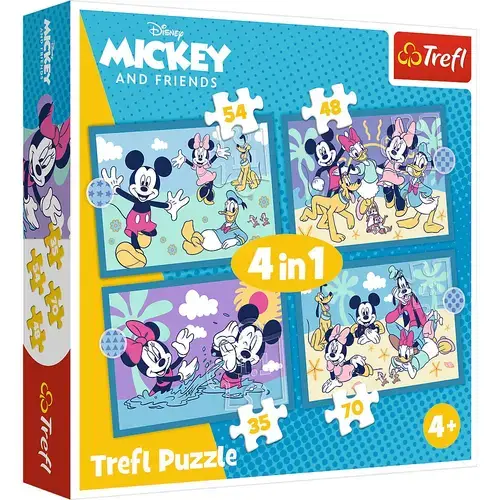 Puzzle Trefl 4in1 Curiozitati despre Mickey Mouse