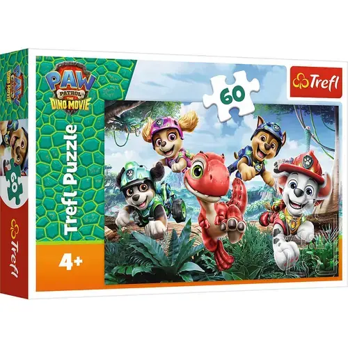 Puzzle Trefl Patrula Catelusilor Dinozauri la salvare, 60 de piese