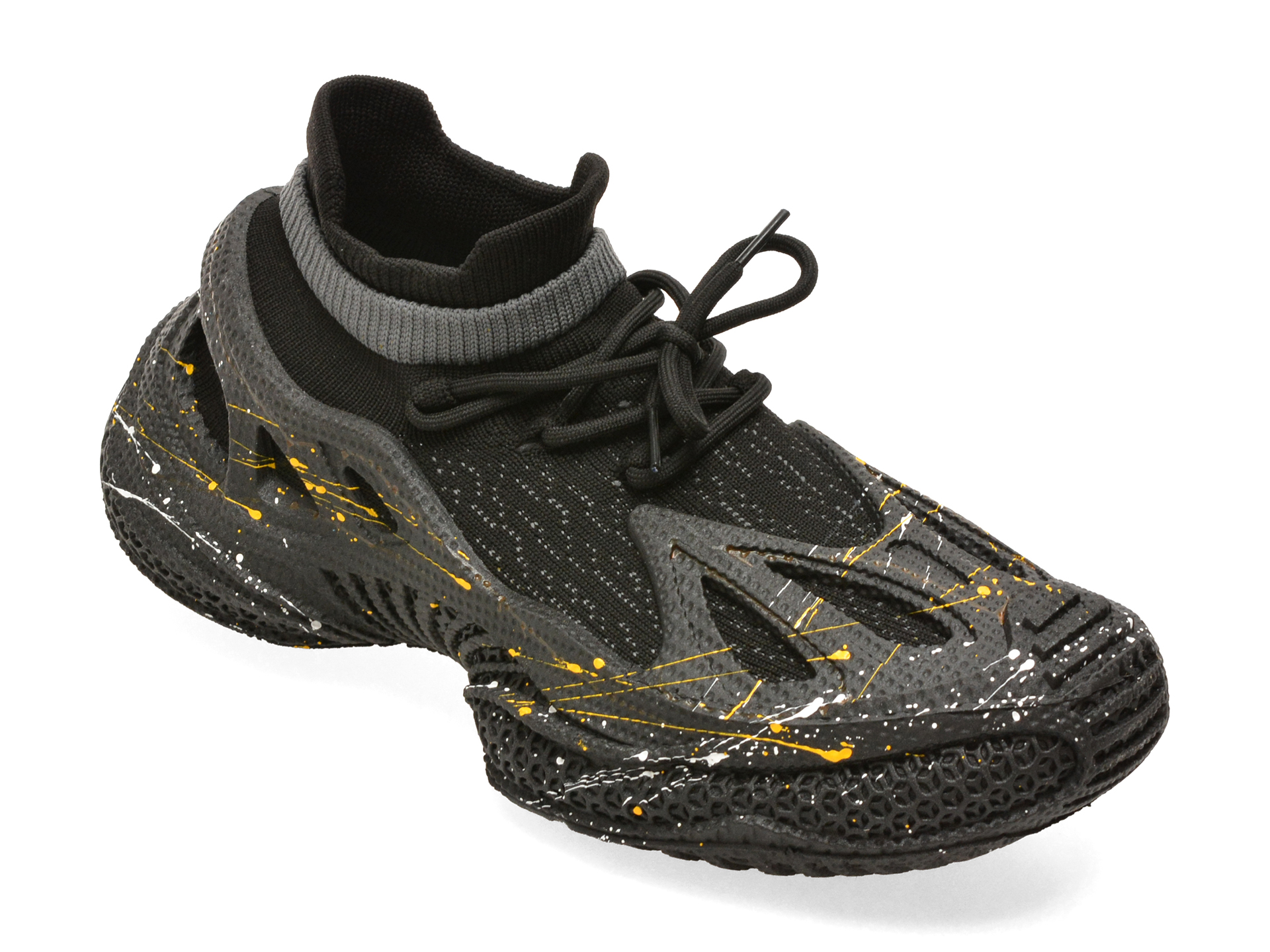 Pantofi sport BITE THE BULLET negri, M1516, din material textil