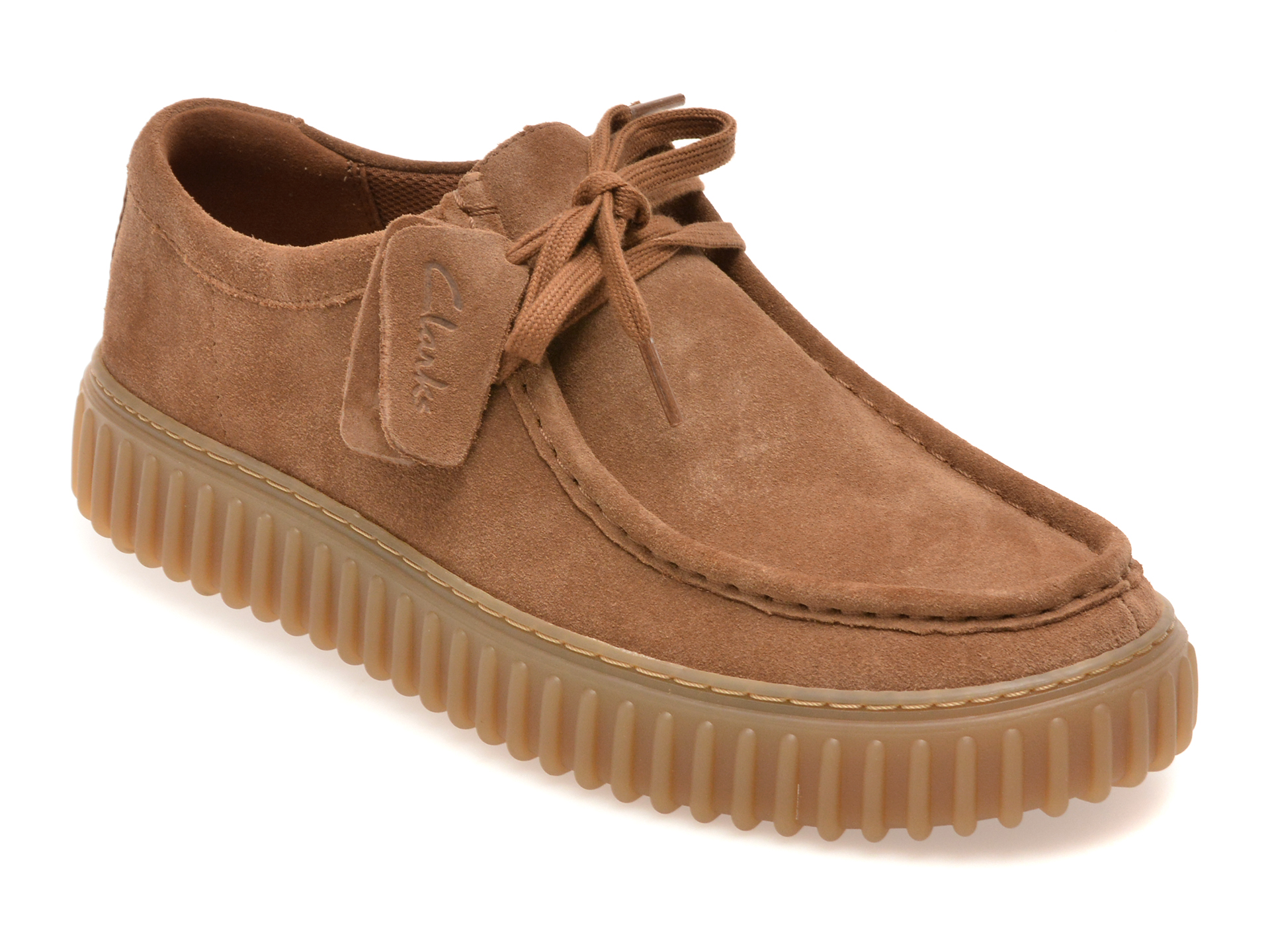 Mocasini CLARKS maro, TORHILL LO, din piele intoarsa