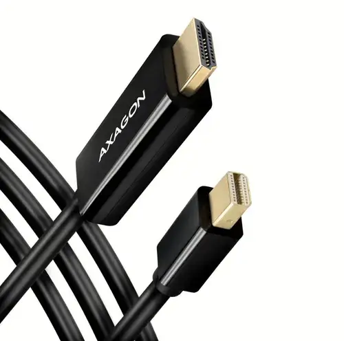 Cablu Axagon Mini DisplayPort - HDMI 1.4, 1.8m, 4K/30Hz (Negru)