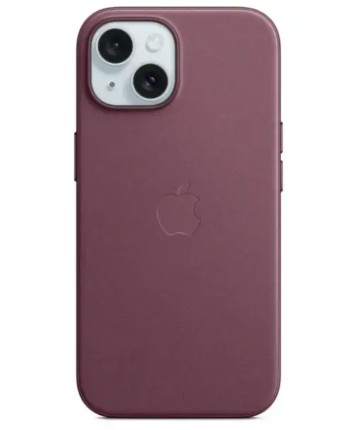 Husa Protectie Spate Apple FineWoven Case MagSafe pentru Apple iPhone 15 (Visiniu)