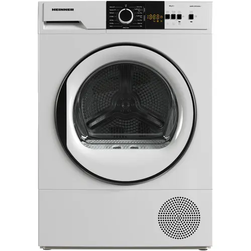 Uscator de rufe Heinner HHPD-V9T1CHA++, Pompa de caldura, 9 kg, 15 programe, Clasa A++, Display LED, Lumina cuva, Indicator curatare filtru scame, Indicator rezervor colectare apa plin, Blocare acces copii, Alb