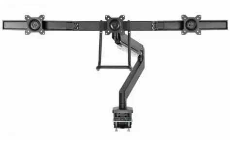 Suport birou 3 monitoare Gembird MA-DA3-03, 17” - 27”, 18 kg, VESA 75x75/100x100 (Negru)