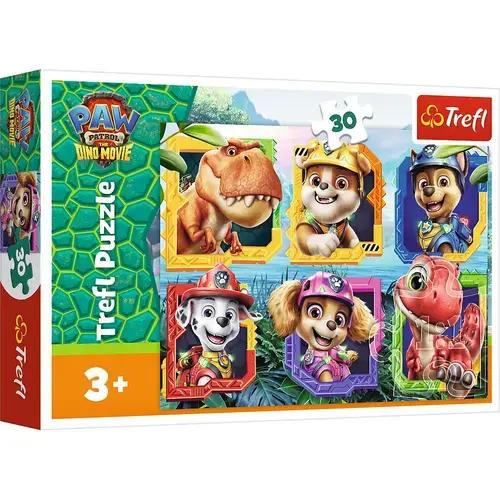 Puzzle Trefl Patrula Catelusilor Insula Dinozaurilor, 30 de piese