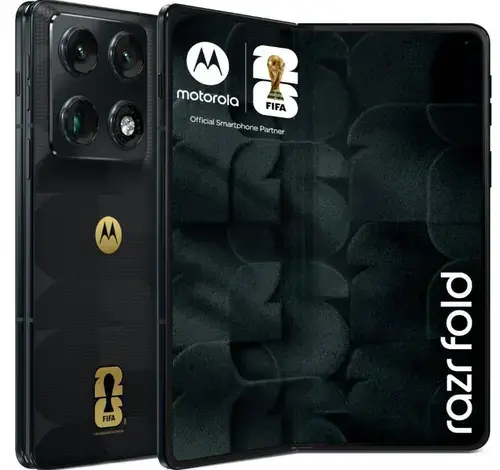 Telefon Mobil Motorola Razr Fold, FIFA World Cup 26 Collection, Procesor Qualcomm SM8845 Snapdragon 8 Gen 5, Octa-Core, Foldable LTPO P-OLED 8.1inch, 16GB RAM, 512GB Flash, Camera Tripla 50 + 50 + 50 MP, 5G, Wi-Fi, Dual SIM (Negru)