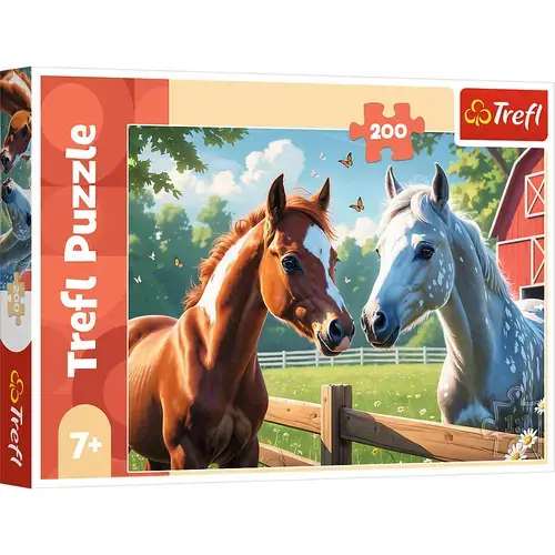 Puzzle Trefl Cai in poiana, 200 de piese