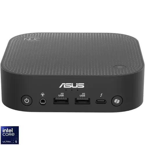 Calculator Barebone Mini PC Asus NUC 14 Pro AI RNUC14LNKU5073N2, Procesor Intel® Core™ Ultra 5 226V pana la 4.5GHz, 16GB DDR5, 512GB SSD, Intel® Arc™ 130V GPU, Windows 11 Pro (Negru)