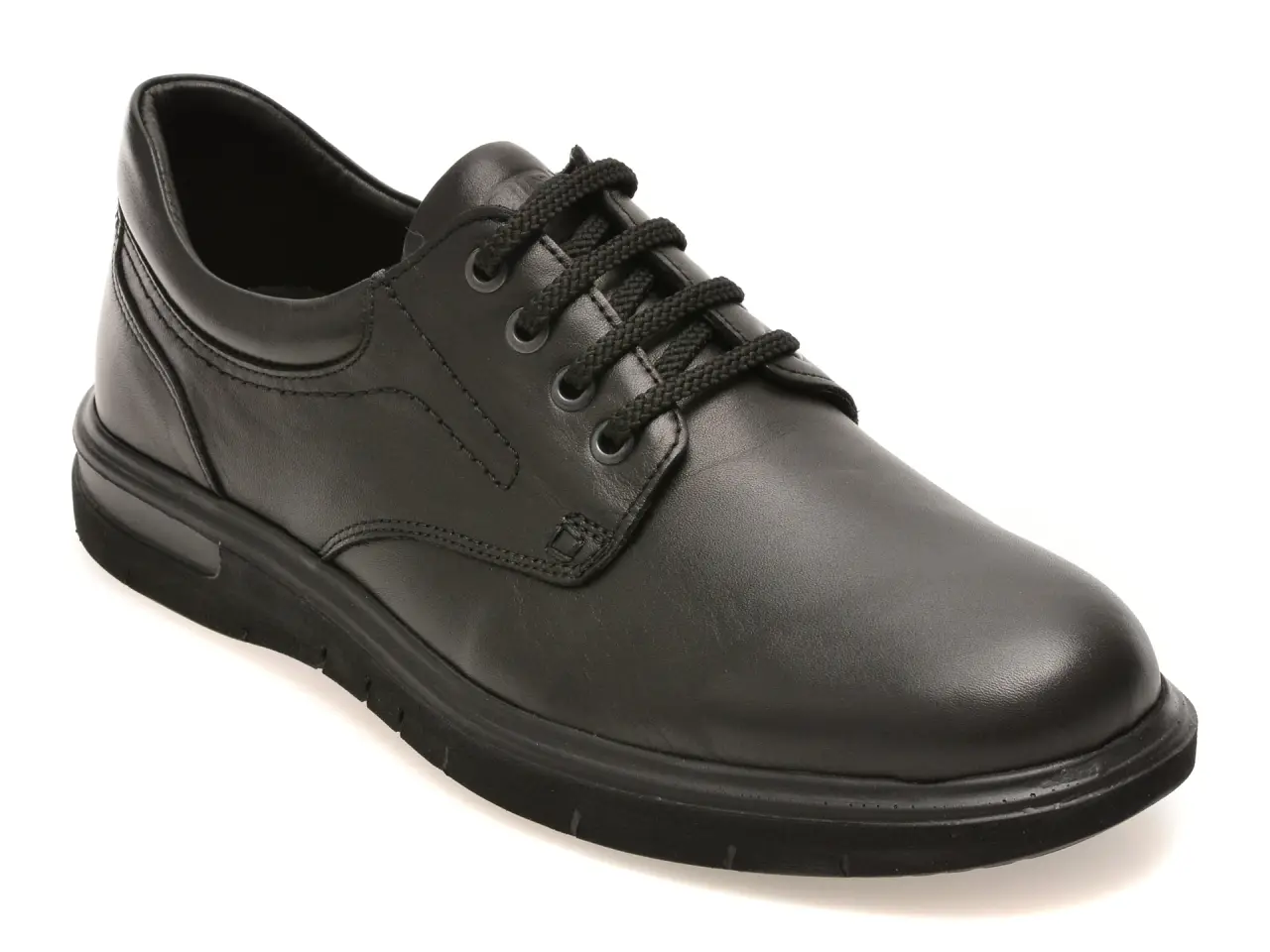 Pantofi OTTER negri, 2804, din piele naturala