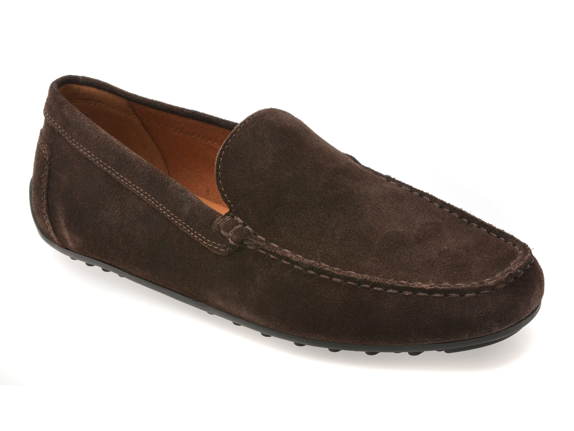 Mocasini GEOX maro, U653KC, din piele intoarsa
