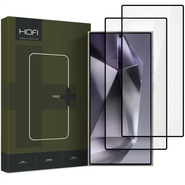 Folie de protectie Ecran HOFI Glass PRO+ pentru Samsung Galaxy S25 Ultra S938, Sticla Securizata, Full Glue, Set 2 bucati, Neagra