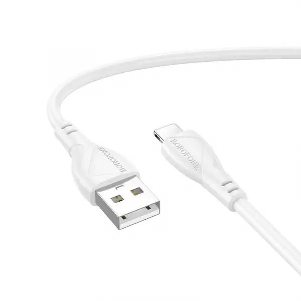 Cablu Date si Incarcare USB-A - Lightning Borofone BX121 Energy, 18W, 1m, Alb