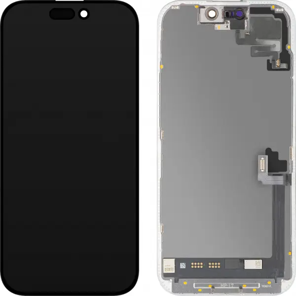 Display cu Touchscreen si Senzor Proximitate MP compatibil cu Apple iPhone 17, cu Rama, Versiune Soft OLED FHD Diagnostic, Negru