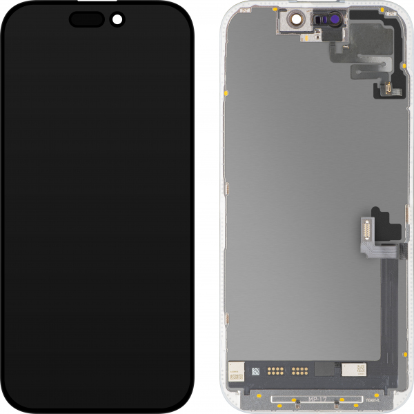 Display cu Touchscreen si Senzor Proximitate MP compatibil cu Apple iPhone 17, cu Rama, Versiune Soft OLED FHD Diagnostic, Negru