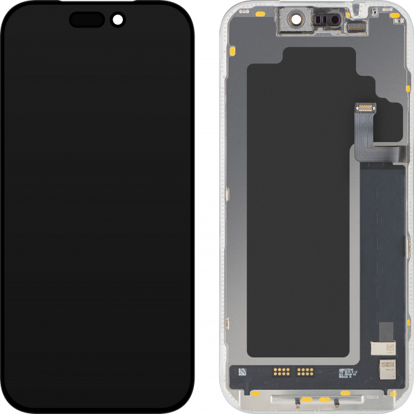 Display cu Touchscreen MP compatibil cu Apple iPhone 17 Pro, cu Rama, Versiune Soft OLED FHD Diagnostic, Negru