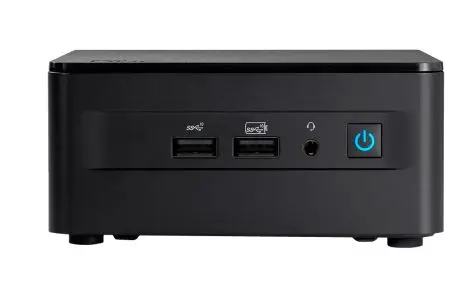 Calculator Barebone ASUS NUC 13 Pro Kit RNUC13ANHI700002I, Procesor Intel Core i7-1360P, 12 cores, 3.7GHz up to 5GHz, 18MB, fara memorie RAM, fara stocare, Wi-Fi, Bluetooth, Intel Iris Xe Graphics, No OS, Cablu EU (Negru)