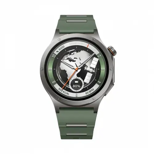 Smartwatch OnePlus Watch 4, 46mm, Procesor Qualcomm Snapdragon W5, Bluetooth, 2GB RAM, 32GB Flash, Ecran LTPO OLED, GPS, Wi-Fi, Wear OS (Verde)