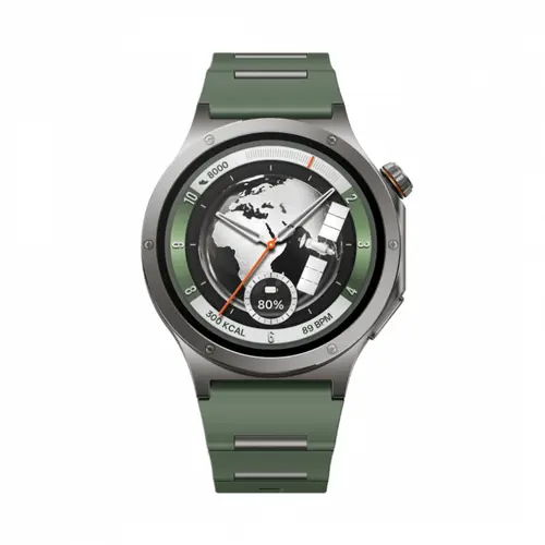 Smartwatch OnePlus Watch 4, 46mm, Procesor Qualcomm Snapdragon W5, Bluetooth, 2GB RAM, 32GB Flash, Ecran LTPO OLED, GPS, Wi-Fi, Wear OS (Verde)