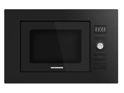Cuptor cu microunde incorporabil HEINNER HMW-MDBI20GDBK, 800 W, 20 l, Grill 1000 W, 5 trepte putere, 8 programe, Platou rotativ 24.5 cm (Negru)