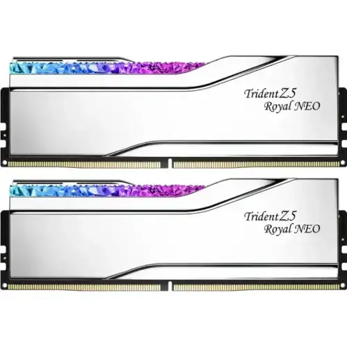 Memorii G.Skill Trident Z5 Royal NEO RGB Silver AMD EXPO, 48GB, DDR5-8000MHz, CL40, Dual Channel