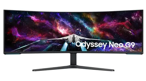 Monitor Gaming QLED Mini LED Samsung Odyssey Neo 57inch G95NC, 7680 x 2160, HDMI, DisplayPort, Ecran curbat, 240 Hz, 1 ms (Negru/Alb)