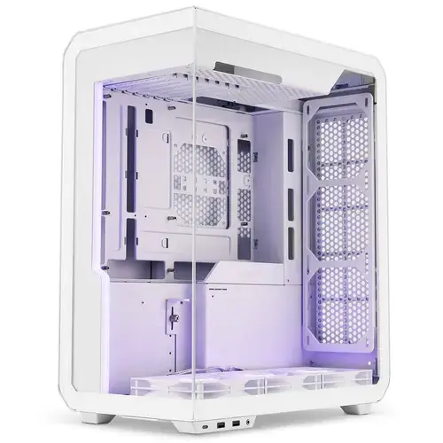 Carcasa SSUPD Xhuttle, Mid Tower, Sticla securizata, 7 sloturi expansiune (Alb)