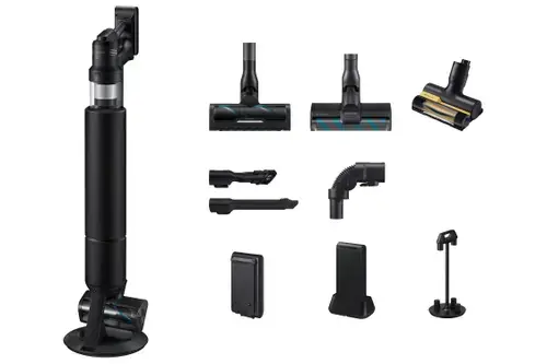 Aspirator vertical Samsung Bespoke AI Jet Ultra, VS90F40DEK/GE, 1300 W, Putere aspirare 400 W, Curatare cu AI, Aspirare ciclonica, Recipient 0.5 l (Negru)