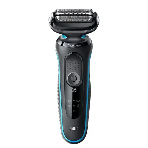 Aparat de ras electric Braun Series 5 50-M4500cs, Sistem EasyClean, 3 lame flexibile, Water Resistant, Mint Green