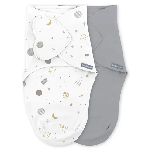 Set 2 sisteme de infasare Ingenuity Swaddle Me 0-3 luni, colectia Monogram Sunset Space