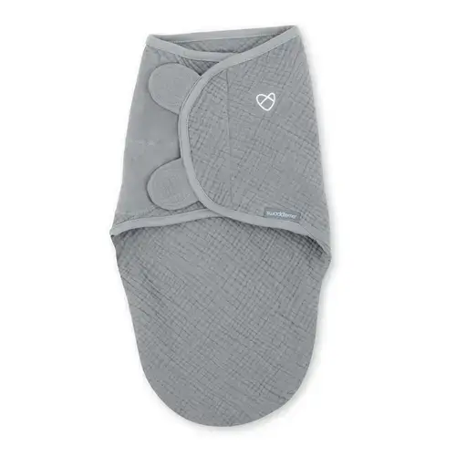 Sistem de infasare Ingenuity Swaddle Me 0-3 luni, muselina, colectia Original Granite