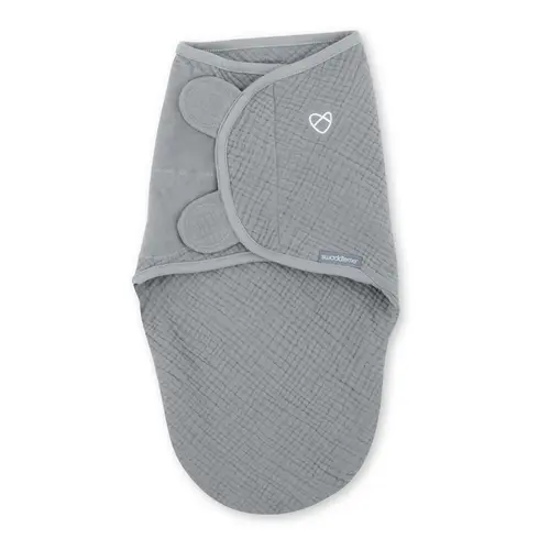 Sistem de infasare Ingenuity Swaddle Me 0-3 luni, muselina, colectia Original Granite