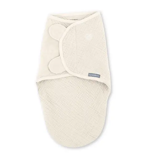 Sistem de infasare Ingenuity Swaddle Me 0-3 luni, muselina, colectia Original Cream