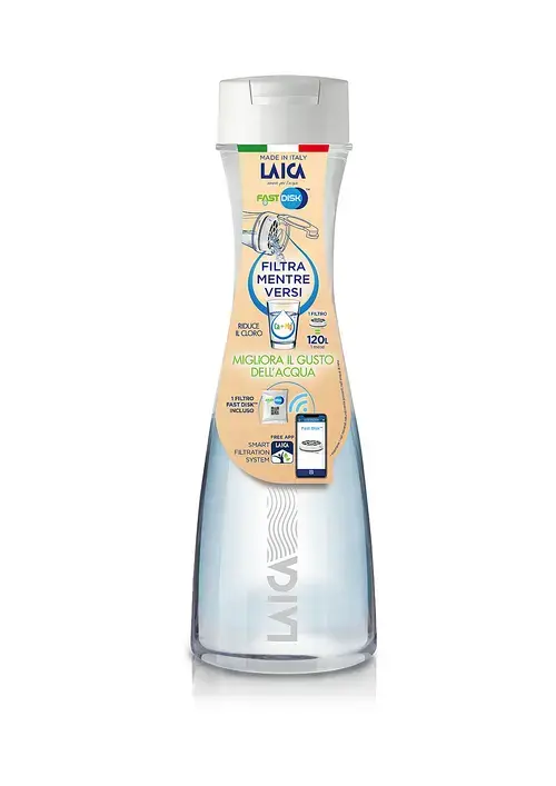 Carafa filtranta de apa Laica GlaSSmart, din sticla, 1.1 litri, Verde