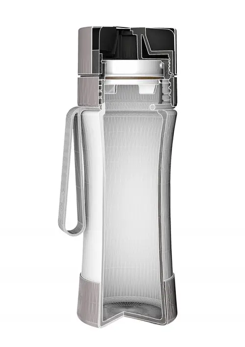 Sticla filtranta Sport myLaica, 0,50 litri, portabila, Albastru