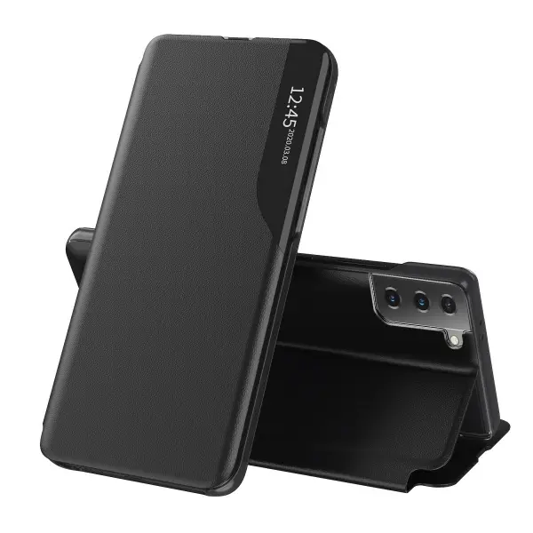 Husa pentru Samsung Galaxy S21 5G G991, Techsuit, eFold, Neagra