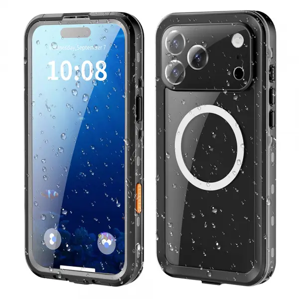 Husa Waterproof pentru Apple iPhone 17 Pro Max, ShellBox, Neagra