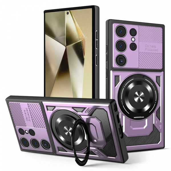 Husa pentru Samsung Galaxy S24 Ultra S928, Techsuit, RuggedCam, Mov