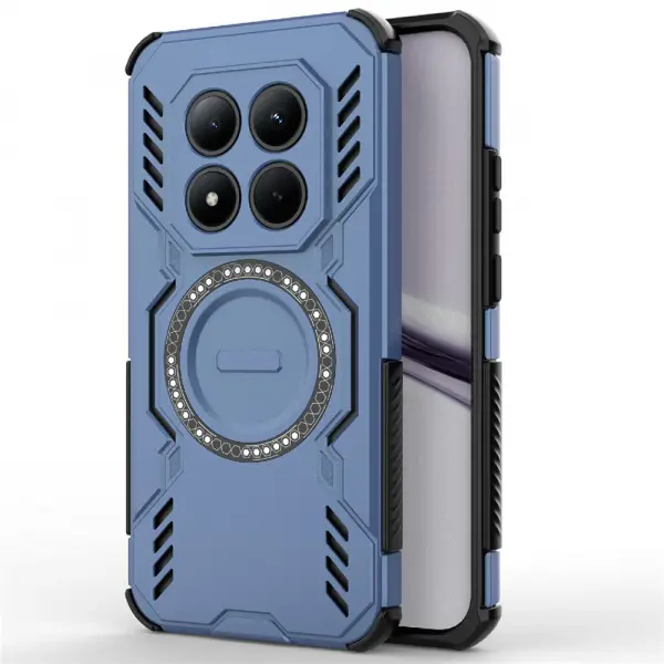 Husa MagSafe pentru Xiaomi Poco M8 Pro / Redmi Note 15 Pro+ 5G, Techsuit, ArmorMag, Albastra